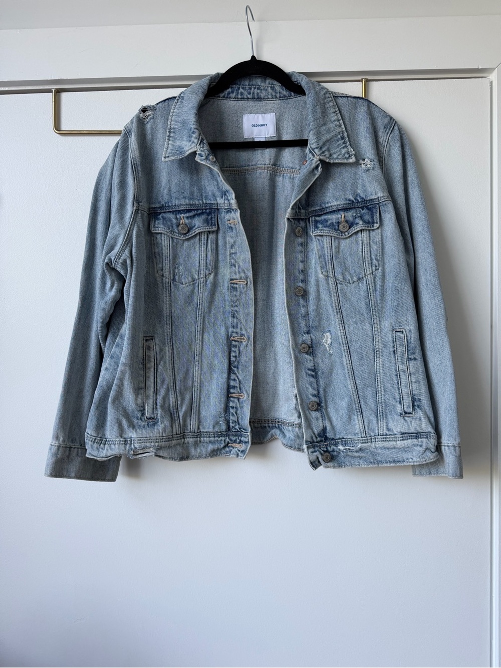 Old Navy Light Blue Distressed Denim Jacket